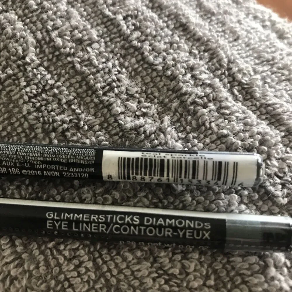2 Avon True Color Glimmersticks Diamonds Eye Liner‎ Pencil - Teal Sparkle